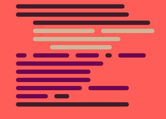 Code on screen vector illustration, flat cartoon coding lines simulation