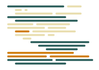 Code on screen vector illustration, flat cartoon coding lines simulation