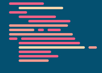 Code on screen vector illustration, flat cartoon coding lines simulation