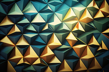 Wall Mural - Fondo de geometría de patrón de triángulos abstracto. IA generativa