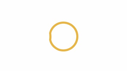 Fototapete - Animated moon indicator. Lunar phases. Astrology. 4K video footage with alpha channel transparency. Website preloader. Download, upload progress. Simple loading icon animation for web UI design