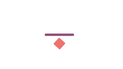 Fototapete - Animated cube and circle indicator. Shape morphing. 4K video footage with alpha channel transparency. Website preloader. Download, upload progress. Simple loading icon animation for web UI design