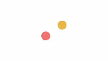 Fototapete - Animated two dots spinning indicator. Rotation. 4K video footage with alpha channel transparency. Website preloader. Download, upload progress. Simple loading icon animation for web UI design