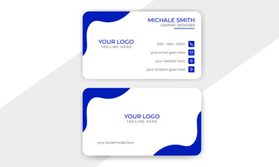 Wall Mural - Business Card Design Template, Visiting Card, Creative and modern business card template