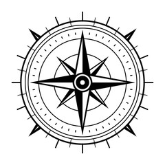 Poster - Compass icon. Vector compass icon. Compass black icon. Compass symbol.