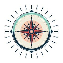Wall Mural - compass icon. vector compass icon. compass cute icon. compass symbol.