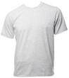 Grey heathered shortsleeve cotton T-Shirt on a mannequin isolated on a white background