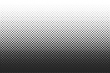 Poster - Seamless abstract black gradient halftone circle texture isolated on white background. Geometric vector shape elements pattern for presentation design. Fit for corporate, business, talks