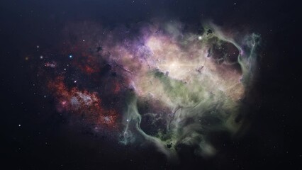 Wall Mural - view of  outer space nebula 4k