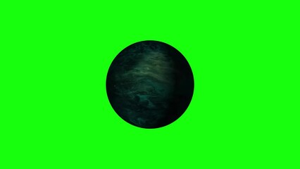 Wall Mural - 4k animated planet gas green screen