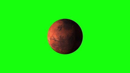 Wall Mural - 4K Planet Mars Green Screen.