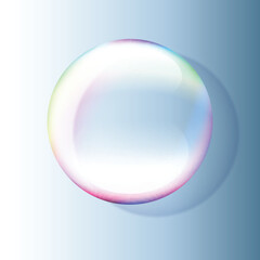 Poster - Transparent soap bubble may be used as text placeholder