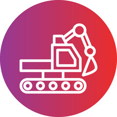 Poster - Vector Design Excavator Icon Style