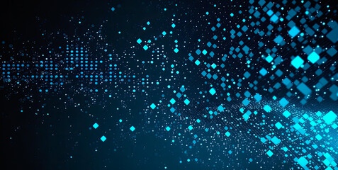 Abstract technology particles background. Network connection. Generative AI