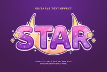 Decorative Star Editable Text Effect Vector Design