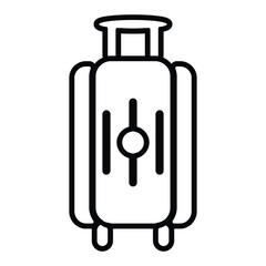 Wall Mural - Baggage, luggage line icon, outline vector sign, linear style pictogram isolated on white. Symbol, logo illustration. Editable stroke. Pixel perfect graphics