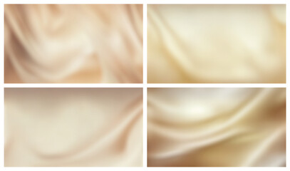 Light beige soft silky background - Generative Ai