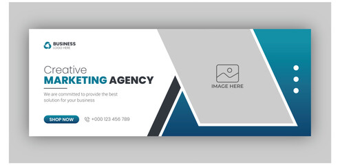 Wall Mural - digital marketing facebook cover web banner template