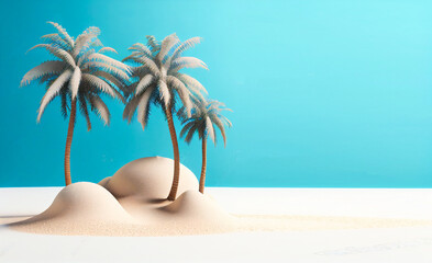  Palm Island. nature, green. travel Generative AI