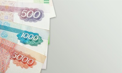 Wall Mural - Various kinds of paper money bills