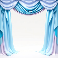 Wall Mural - Generative AI: curtains luxury Scene performance or background for web