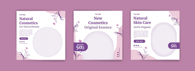 Social media banner advertisement for beauty product