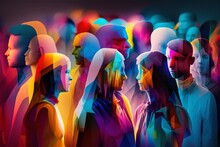 Abstract People Crowd Art Print Free Stock Photo - Public Domain Pictures