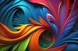 © Rysak - A Beautiful Mess: Intense Color Interplay Wallpaper - Generative AI