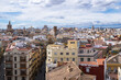 Panoramic view of the old part of the city of Valencia. Valencia - Spain
