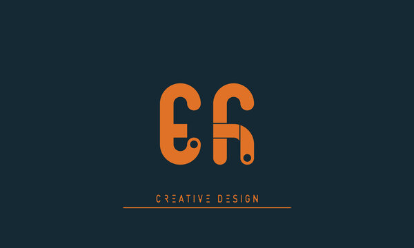 Alphabet letters Initials Monogram logo EF , FE
