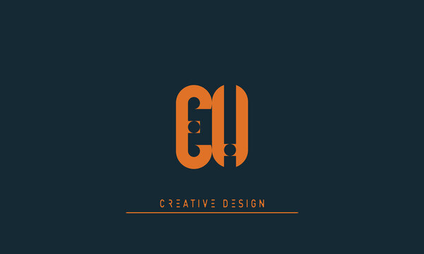 Alphabet letters Initials Monogram logo EH , HE