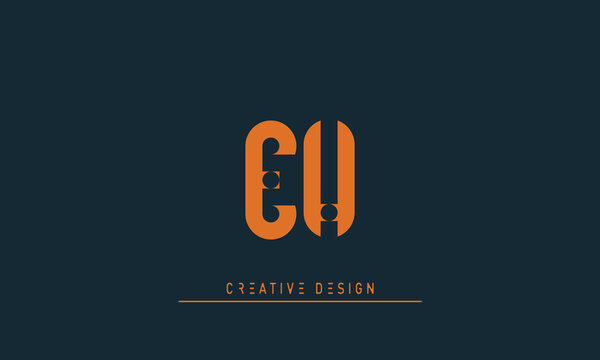 Alphabet letters Initials Monogram logo EH , HE