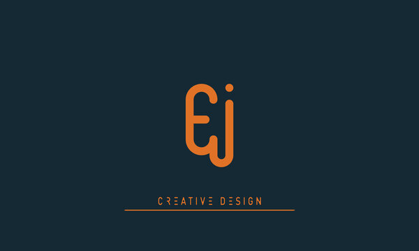 Alphabet letters Initials Monogram logo EI , IE