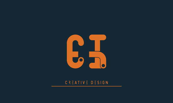Alphabet letters Initials Monogram logo EI , IE