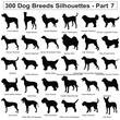 300 Dog Breeds Silhouettes Collection Set Part 7