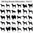 300 Dog Breeds Silhouettes Collection Set Part 8