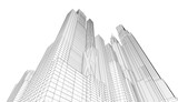 Fototapeta Miasta - City skyscrapers 3d rendering 3d illustration