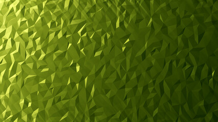 Poster - Green background. Texture triangular. Geometric pattern. Triangular background for site. Volumetric triangular decoration. Modern stylish background. Backdrop, wallpaper. 3d image.