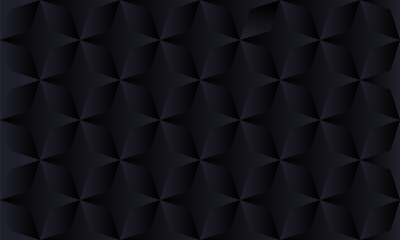 Wall Mural - Modern 3d black stars seamless wallpaper pattern background