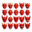 Devil Emoticon | Multipack | PNG | No background