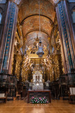 Fototapeta Sypialnia - Main altar inside the cathedral of Santiago de Compostela (ca. 1211), a historial place of pilgrimage on the Way of St. James since the Middle Ages.