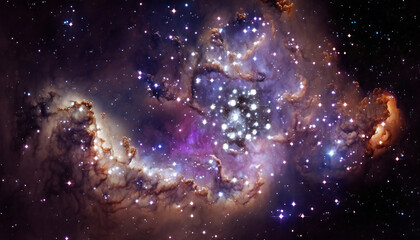 Wall Mural - a view from space to a galaxy - stars and nebula in space - space wallpaper - generative ai