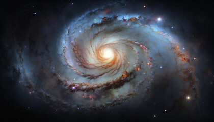 Wall Mural - a view from space to a galaxy - stars and nebula in space - space wallpaper - generative ai