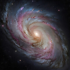 Wall Mural - a view from space to a galaxy - stars and nebula in space - space wallpaper - generative ai