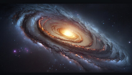 Wall Mural - a view from space to a galaxy - stars and nebula in space - space wallpaper - generative ai