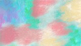 Fototapeta Młodzieżowe - abstract colorful watercolor background with pastel colors texture, copy space, beautiful mix coloured wallpaper, generative ai, soft light mindful relaxing color theory
