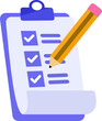 clipboard icon with checkmark and pencil