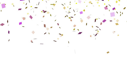 Wall Mural - Abstract celebration party with falling paper confetti transparent elements decoration