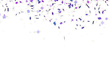 Wall Mural - Abstract celebration party with falling paper confetti transparent elements decoration