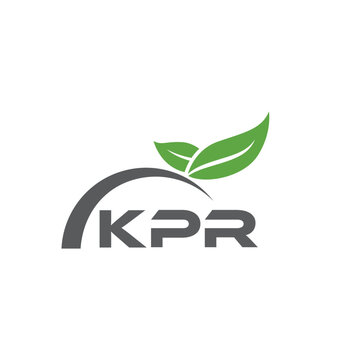 KPR letter nature logo design on white background. KPR creative initials letter leaf logo concept. KPR letter design.
